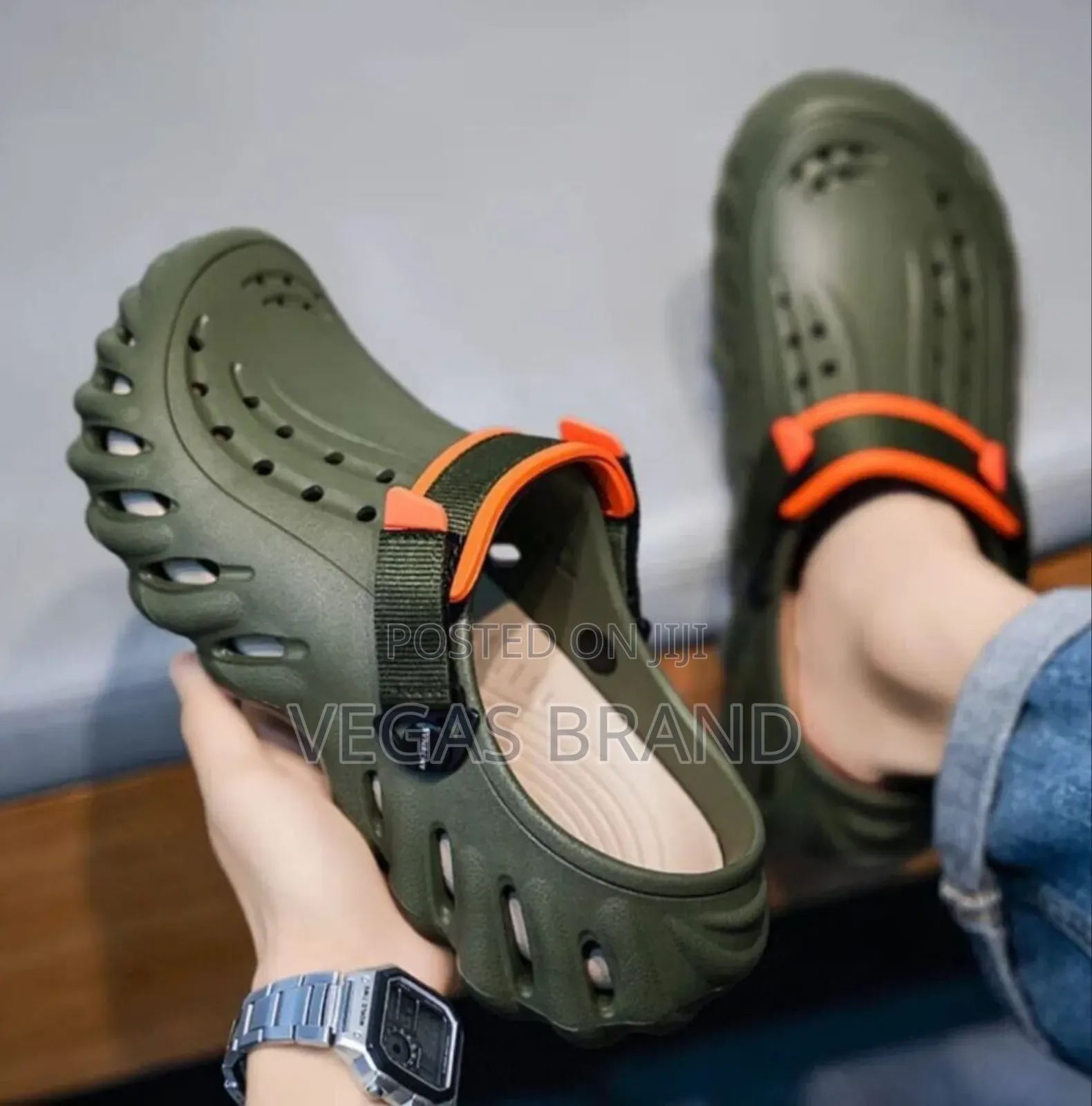 Fashion Men's Green Sliper Master Quality Shoes