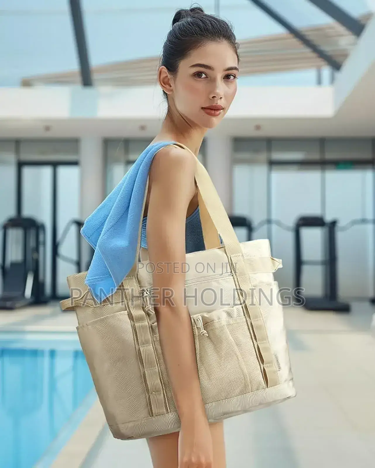 Bagsmart Gym Tote Bag for Women, Waterproof Travel Totes