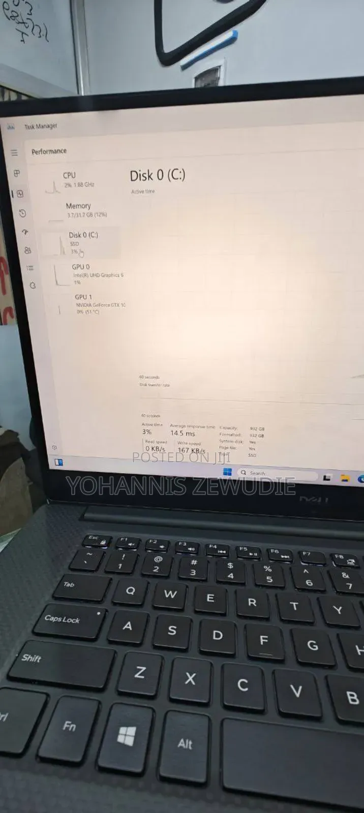 New Laptop Dell XPS 15 32GB Intel Core I7 SSD 1T