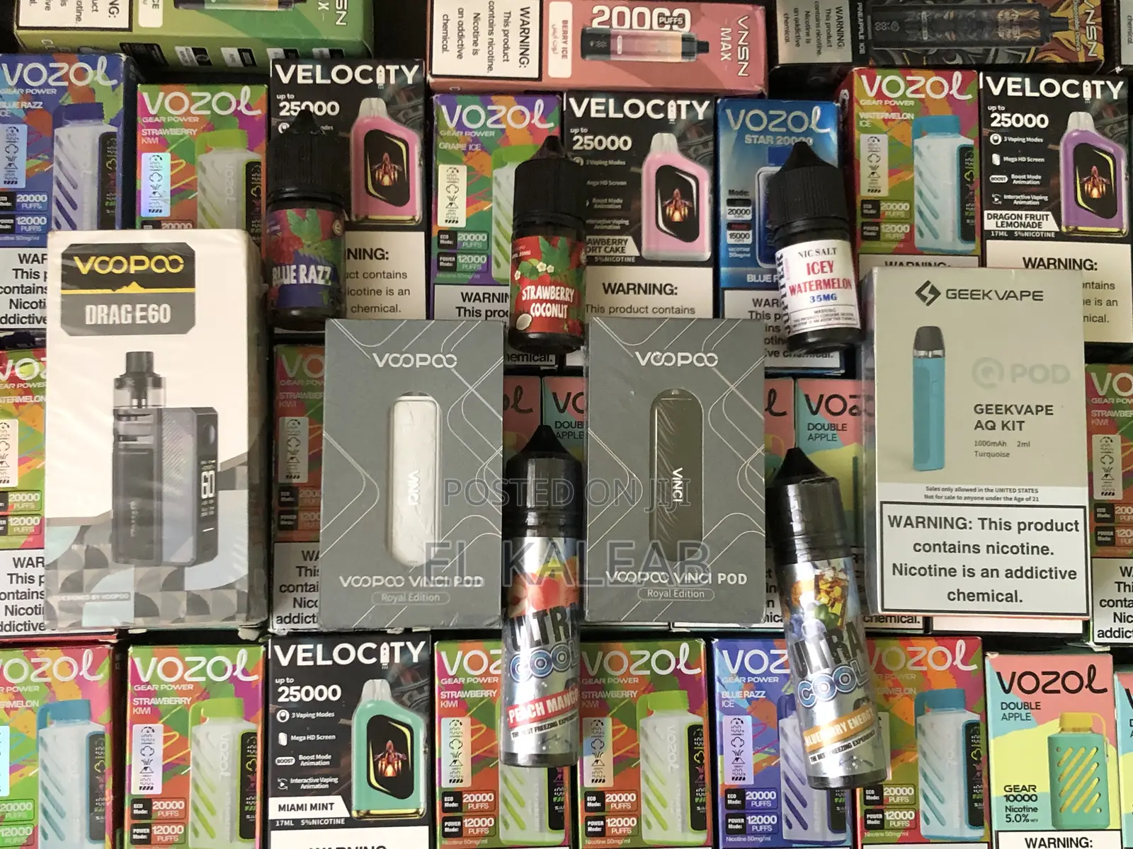 Vapes and Juices in Different Flavors and Quantity