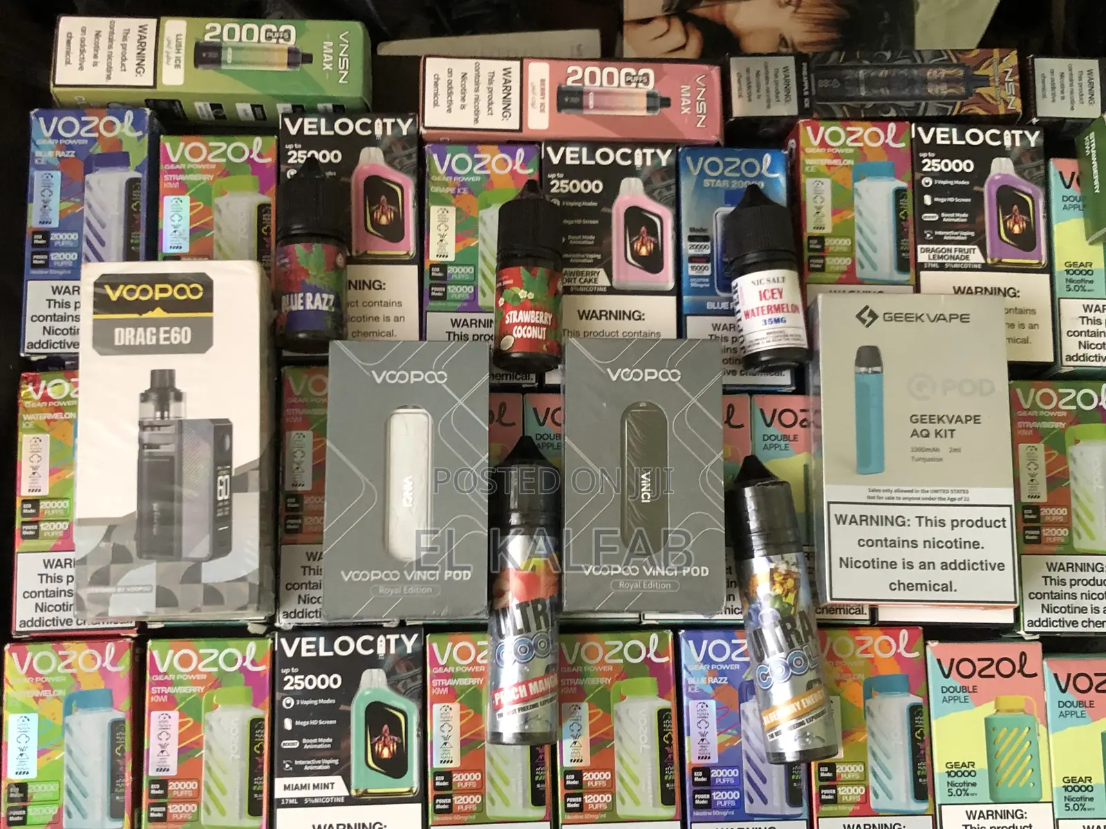 Vapes and Juices in Different Flavors and Quantity