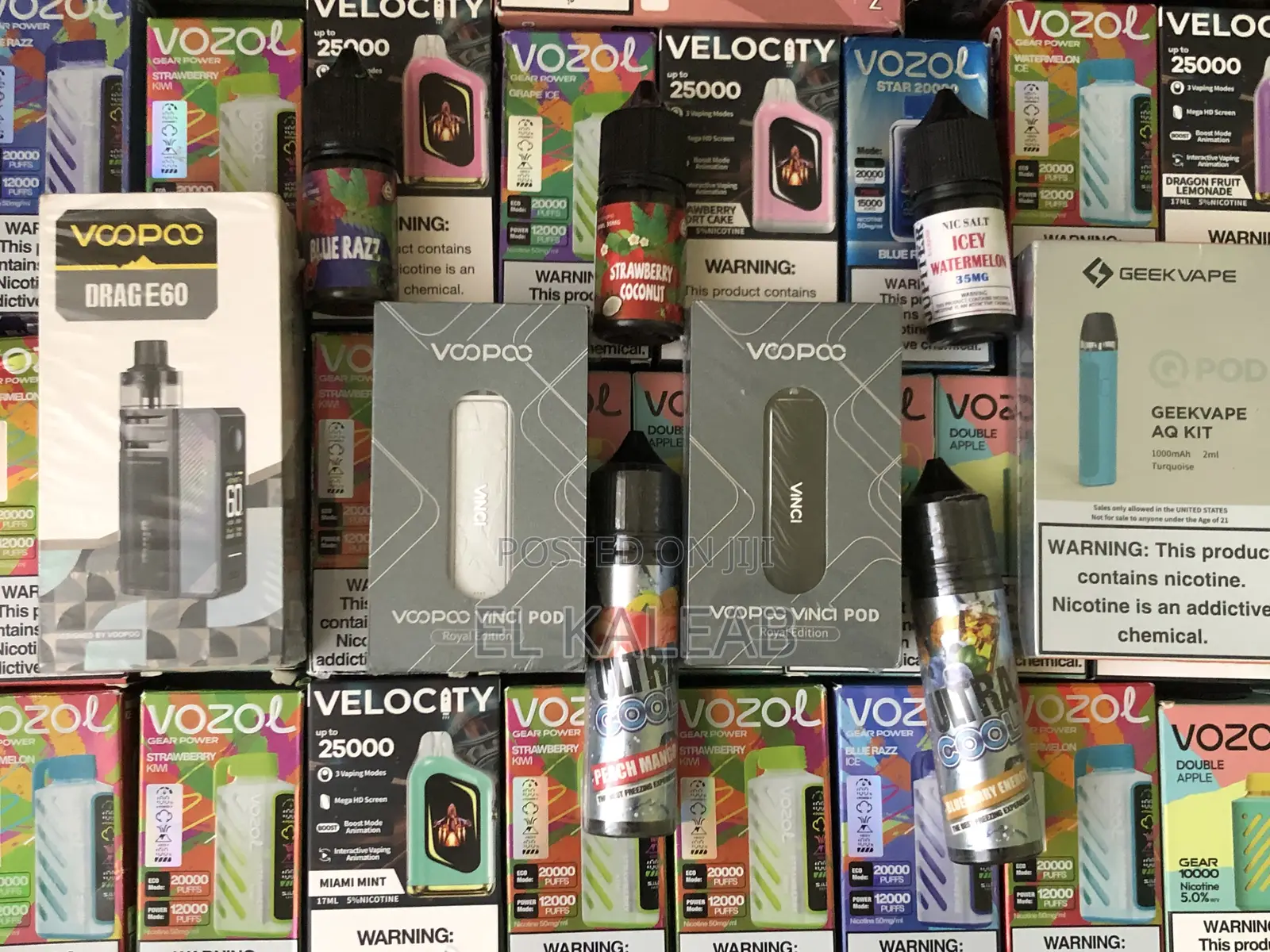 Vapes and Juices in Different Flavors and Quantity