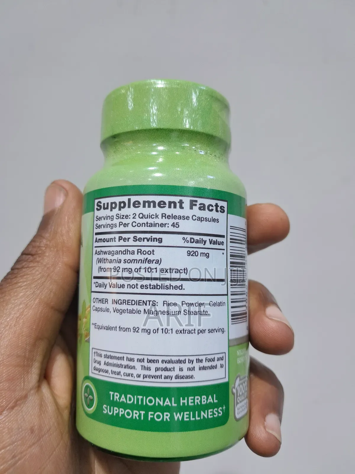 Ashagandha Root Herbal Supplement