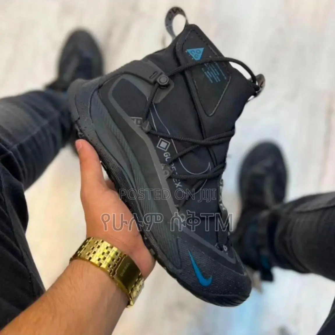 Original Nike Acg Antarktik Gore-Tex Blue/Black Shoes