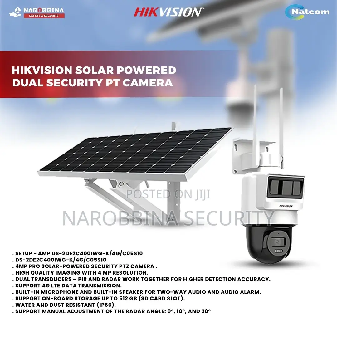 Hikvision Solar Powered Dual Security Pt Camera