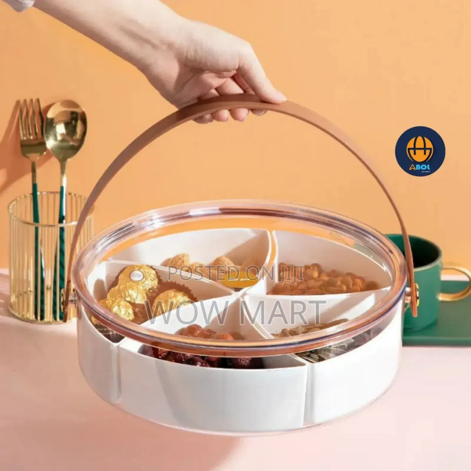 Transparent Hand-Held Fruit Tray