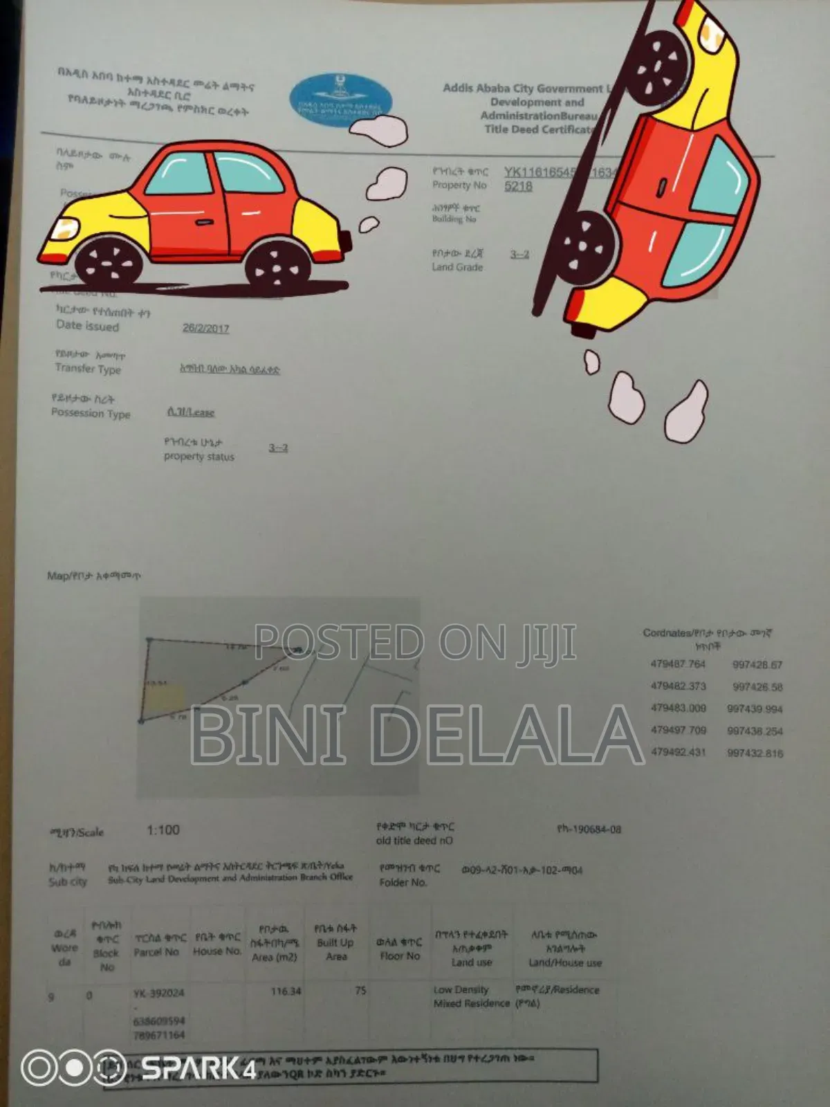 የቦታ ሽያጭ #L_shape ቤት አለው