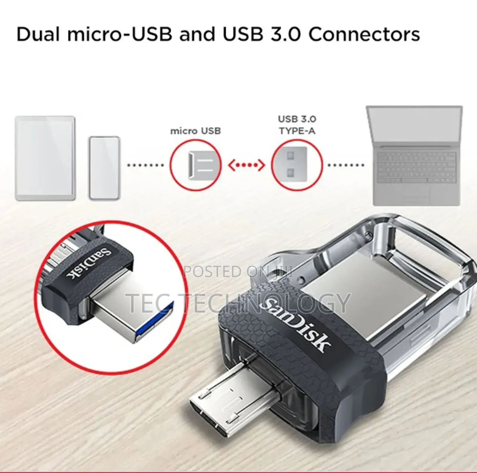 Flash 64gb Usb Dual Drive