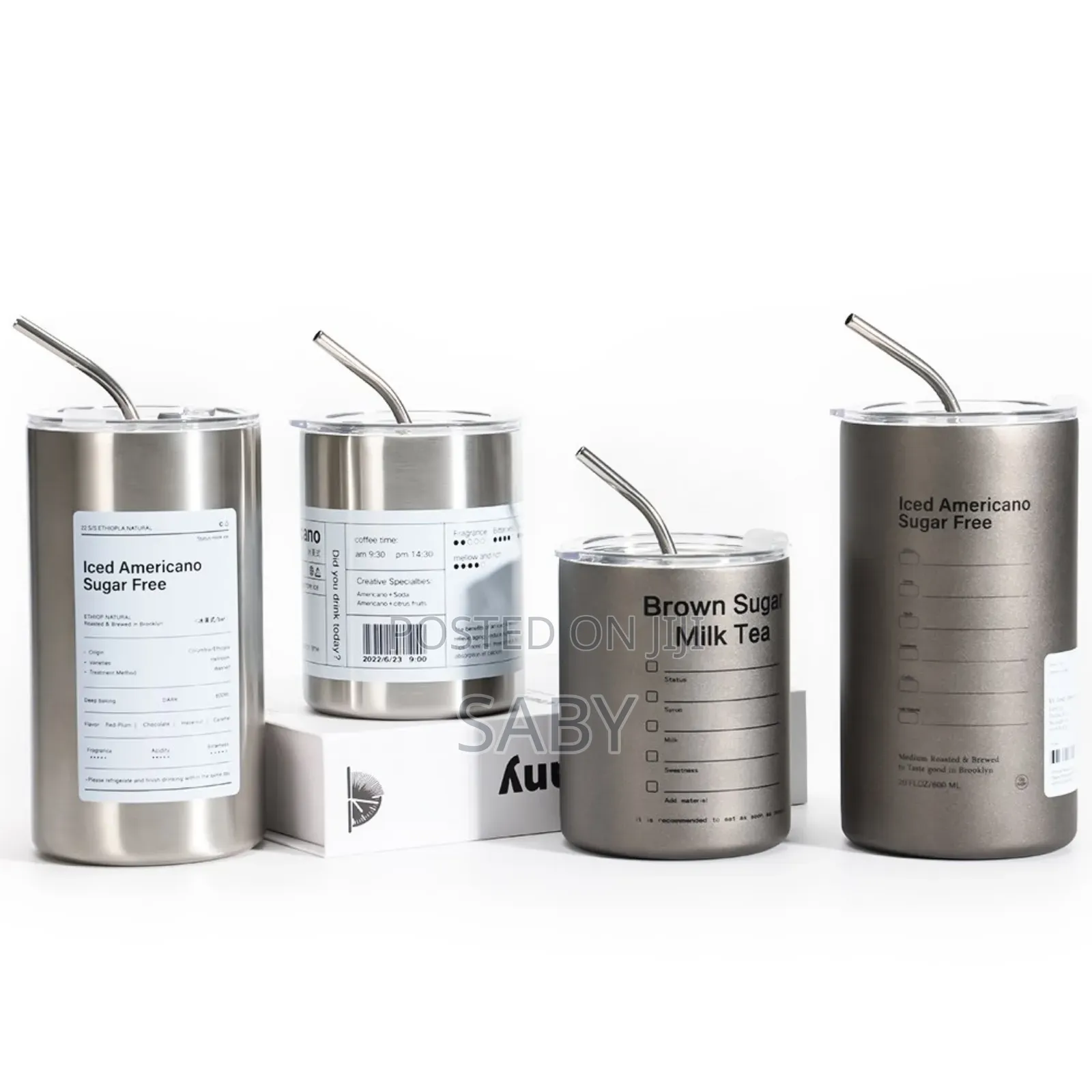 .Drinking Jar With Straw