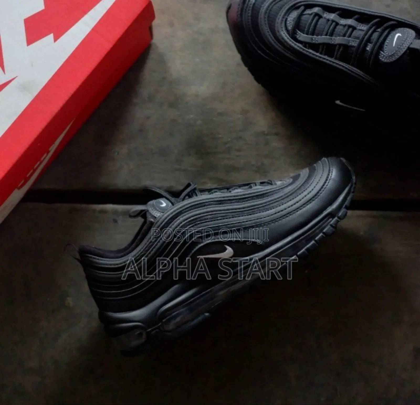 Nike Air #Max '97 "#Triple Black" Sneaker Shoes for Men's