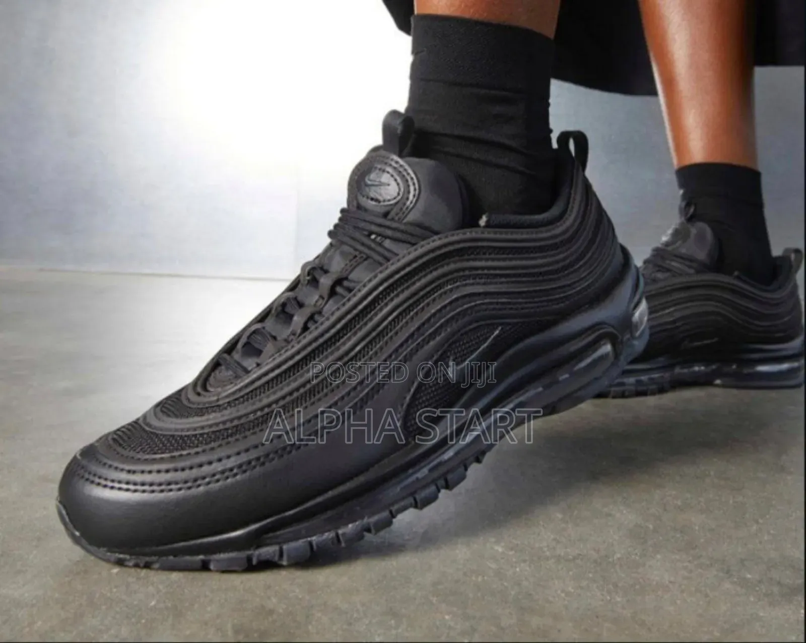Nike Air #Max '97 "#Triple Black" Sneaker Shoes for Men's