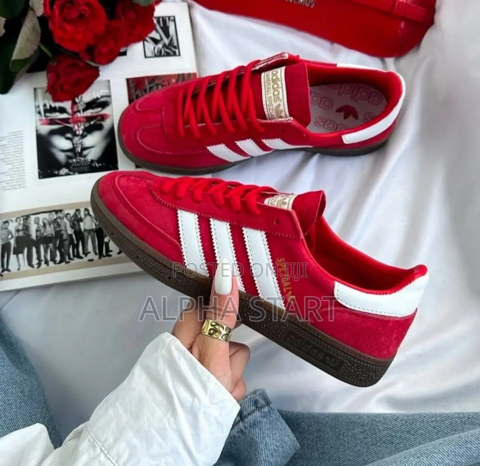 Adidas Spezial Handball "Scarlet Red Gum Shoes for Woman's