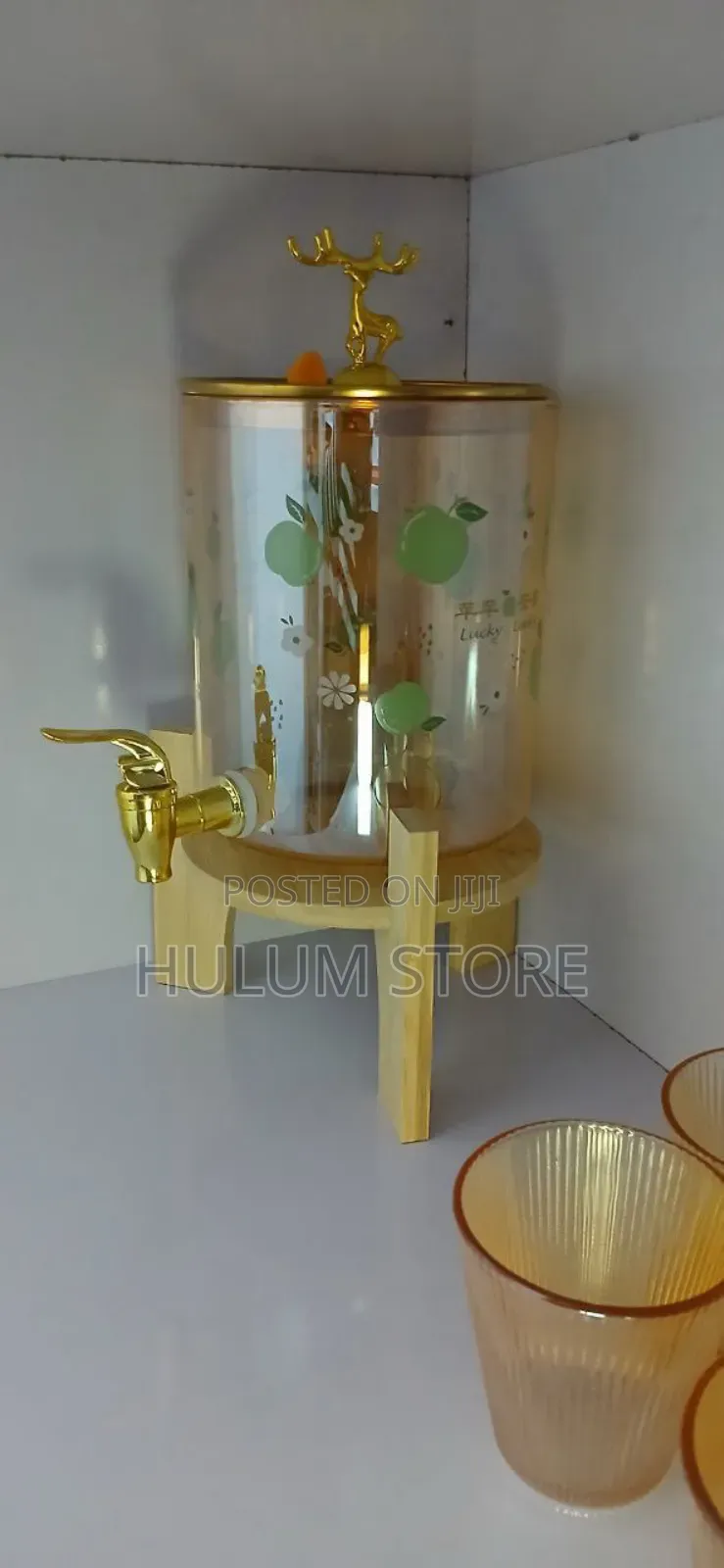 Glass Dispenser Jar With Rack