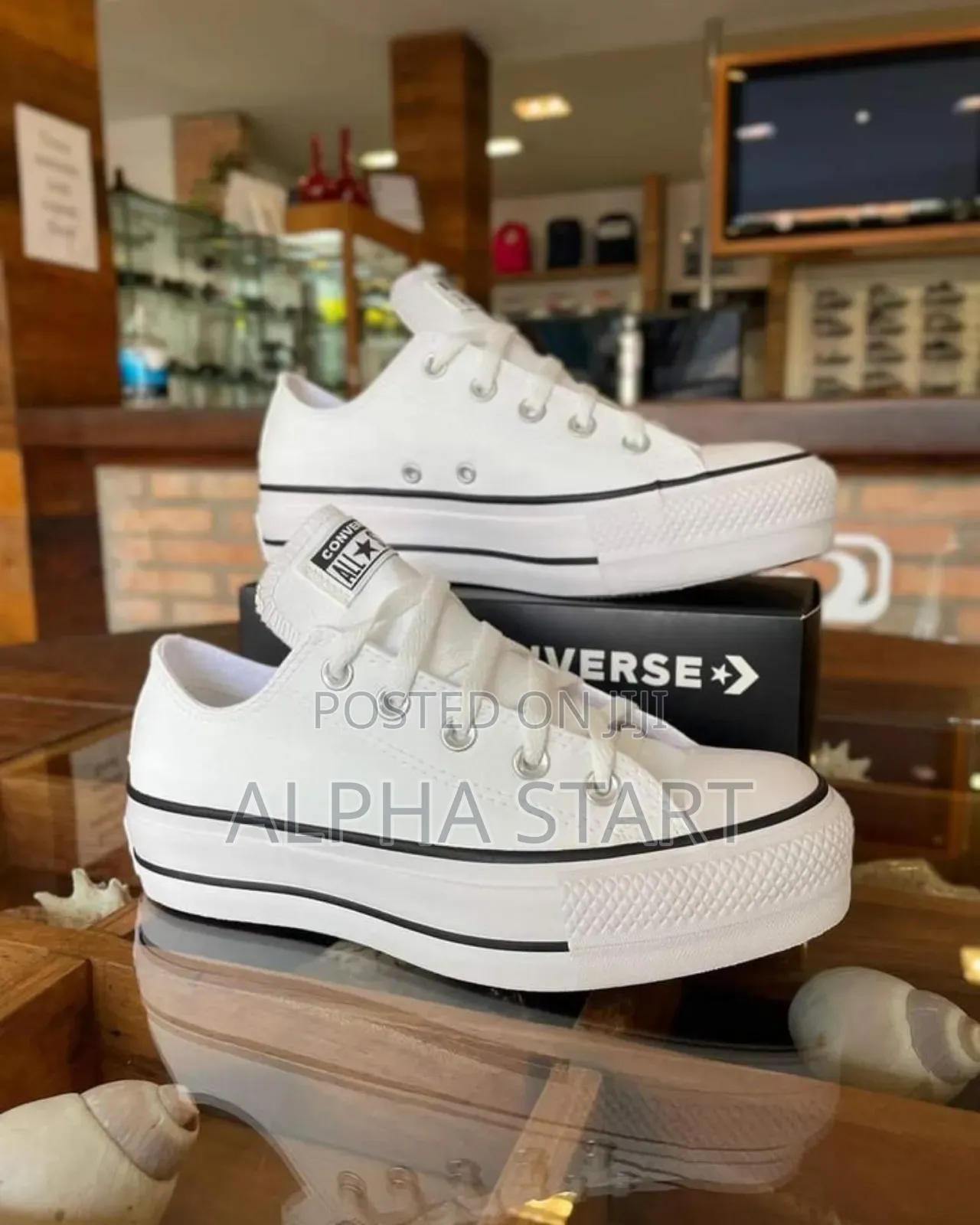Converse All Star White Flat Shoes for You