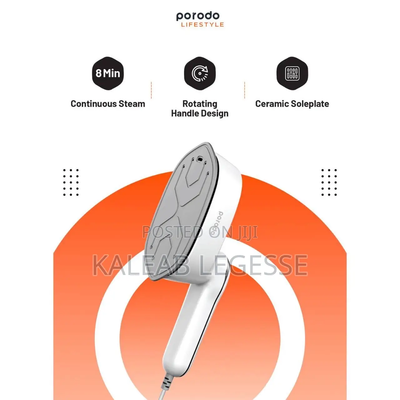  Porodo Lifestyle Mini Steam Iron