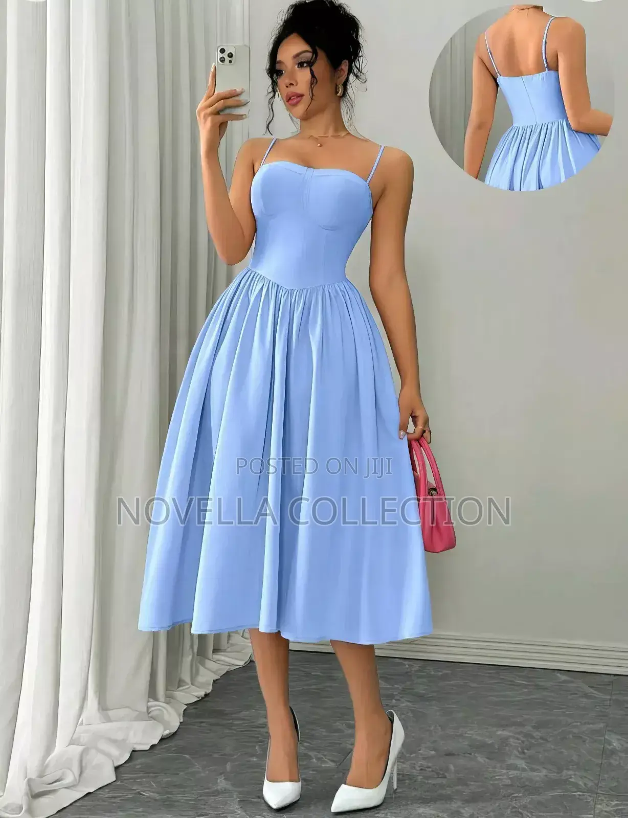 Beautiful Corset Blue Dress (Available on Hand)