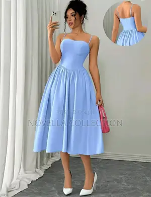 Beautiful Corset Blue Dress (Available on Hand)