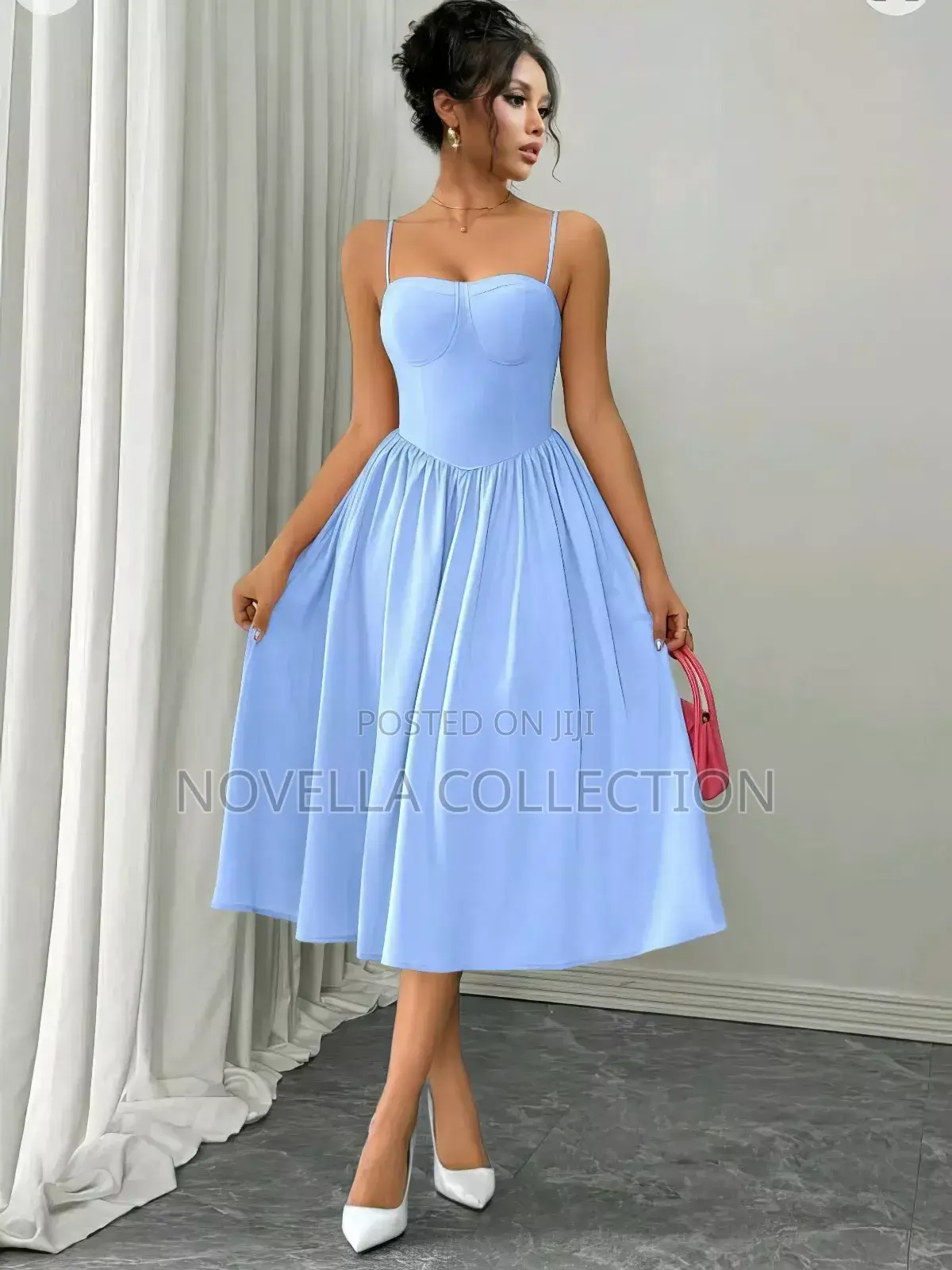 Beautiful Corset Blue Dress (Available on Hand)