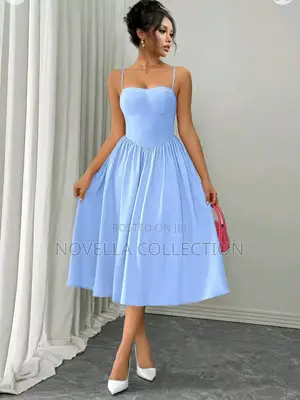 Beautiful Corset Blue Dress (Available on Hand)