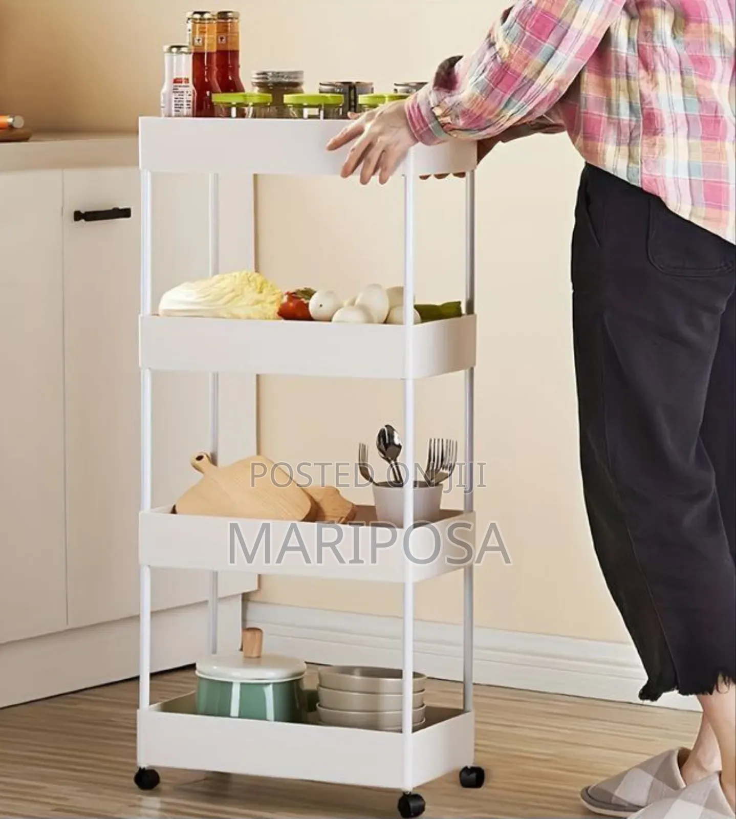 4 Tier Movable Storage Rack