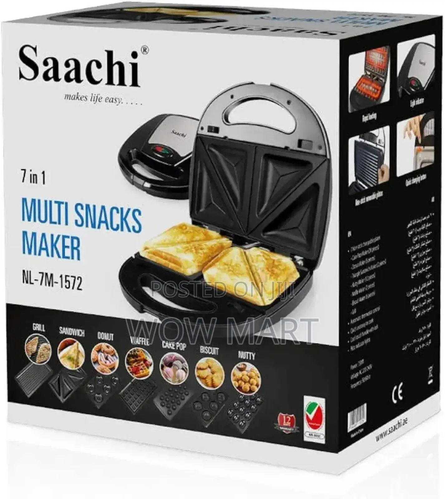Saachi 7 in 1 Multi Snacks Maker Free Delivery