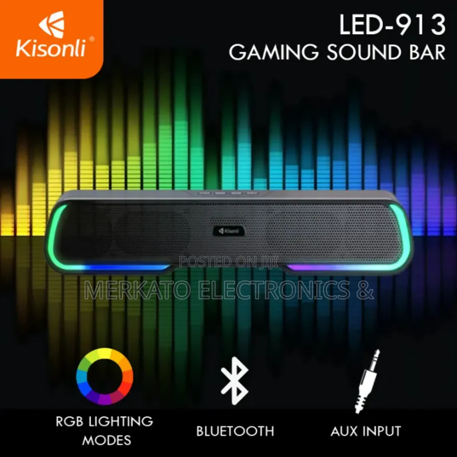 Kisonli Wireless Speaker | RGB Gaming Sound | High Quality