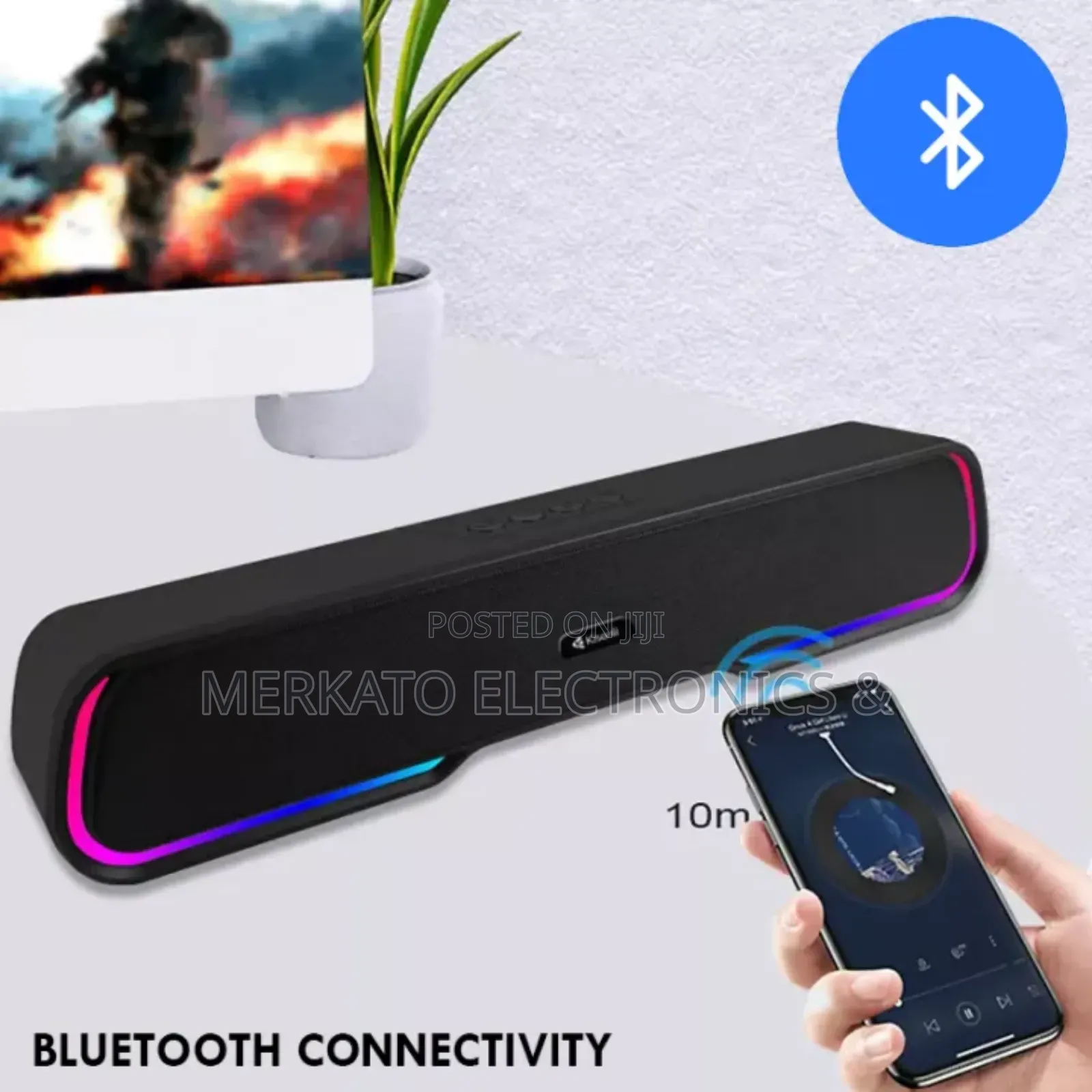 Kisonli Wireless Speaker | RGB Gaming Sound | High Quality