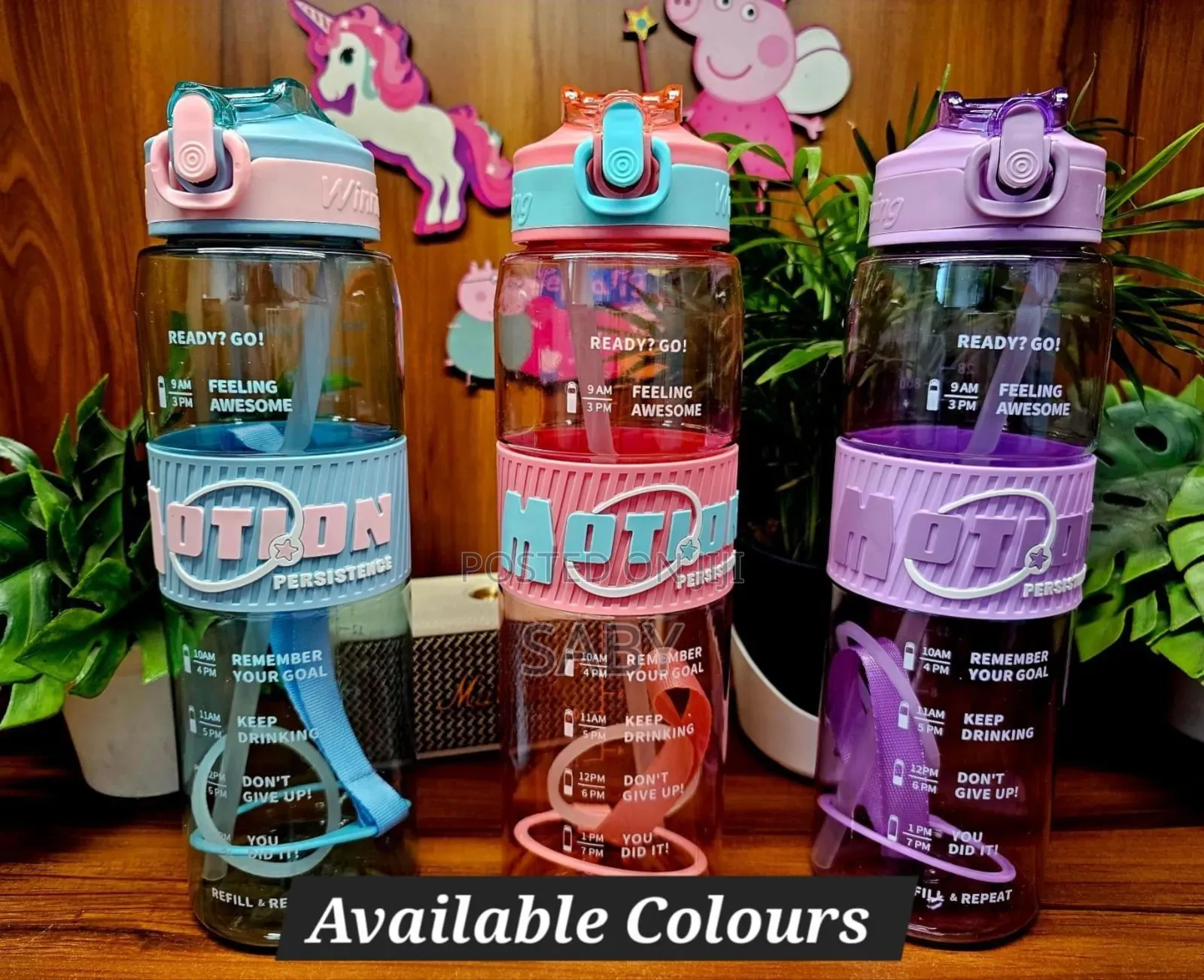 Motion Water Bottle With Straw