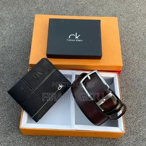 Calvin Kalein Wallet + Belt Combo