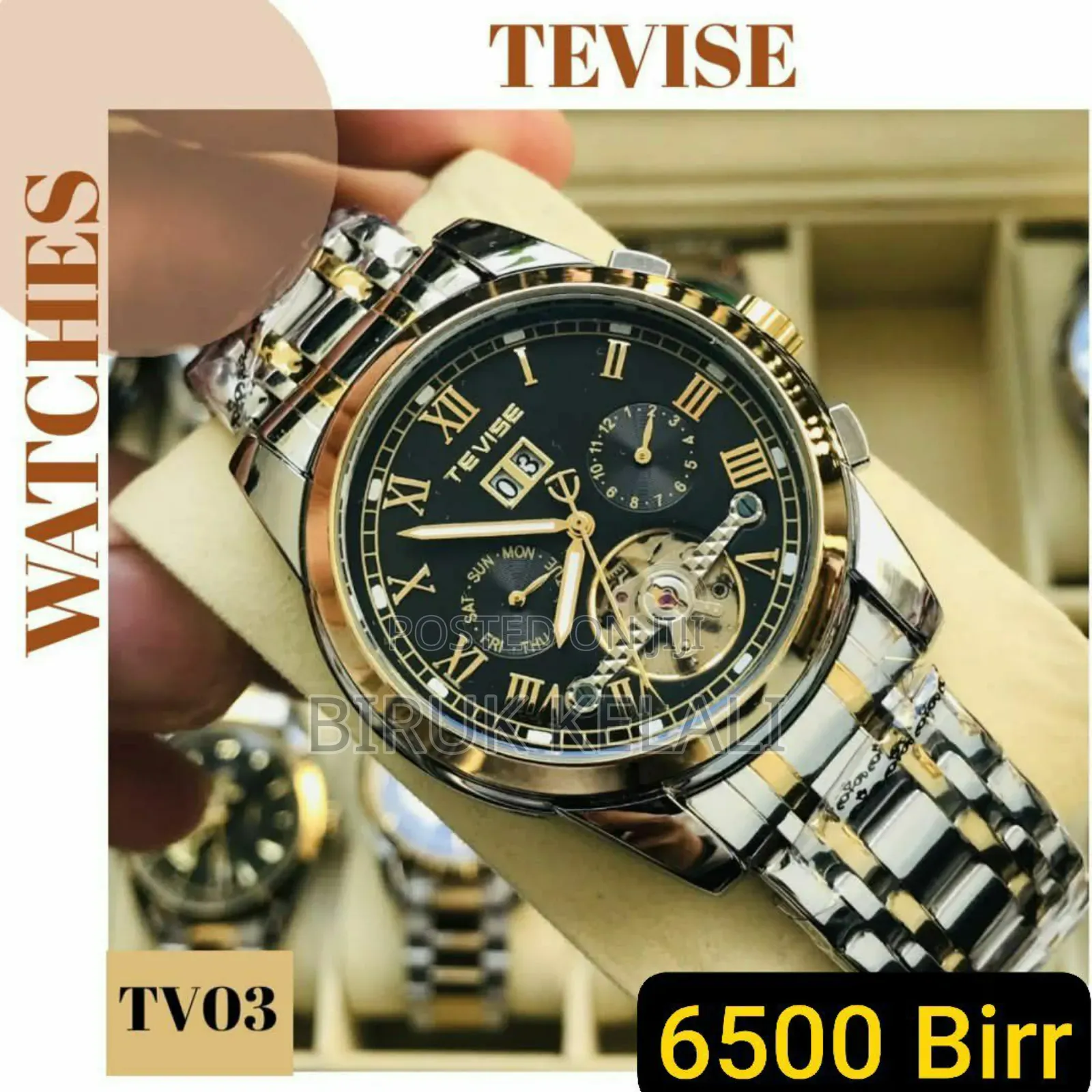 Tevise Luxury Waterproof Men's Watch