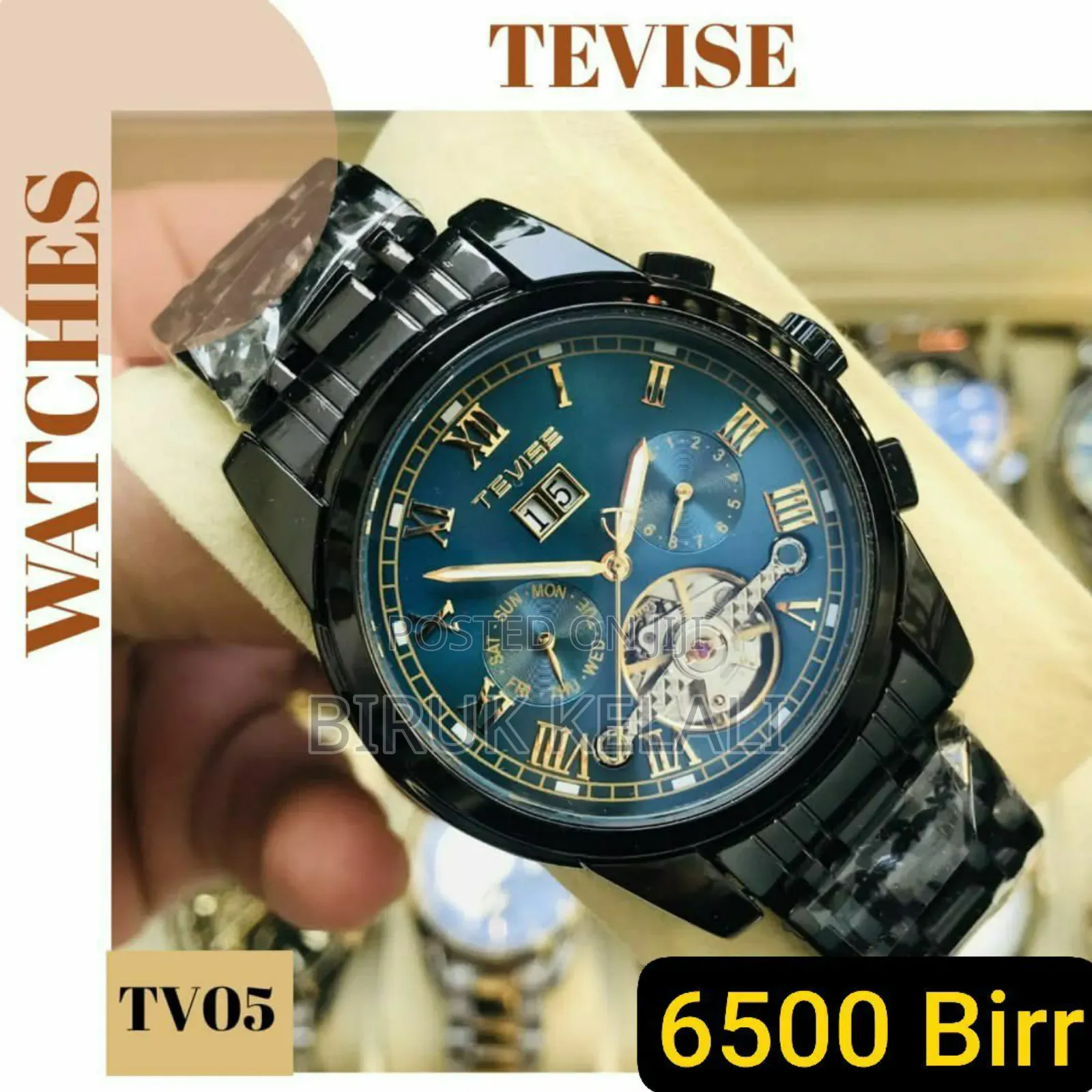 Tevise Luxury Waterproof Men's Watch