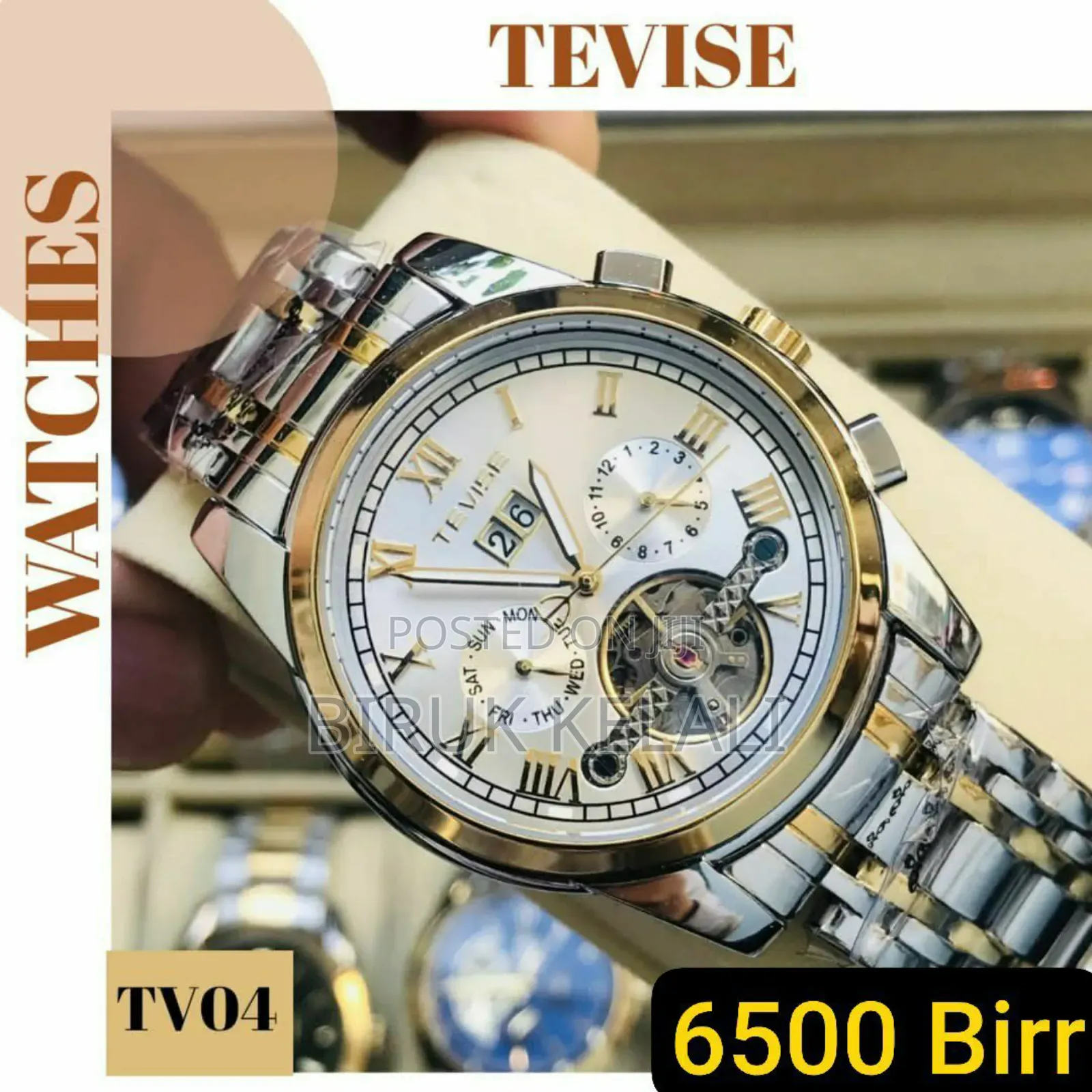 Tevise Luxury Waterproof Men's Watch