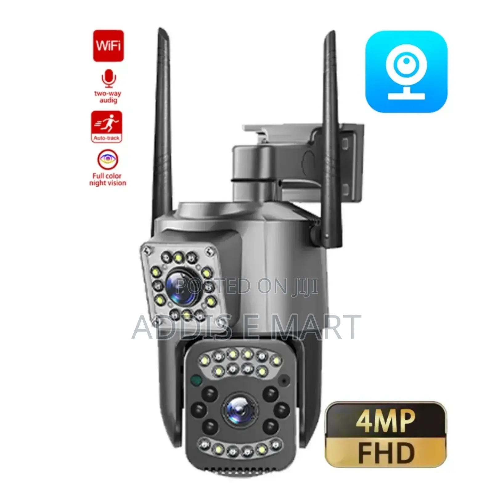 Smart Net Double Lens Outdoor Security Camera