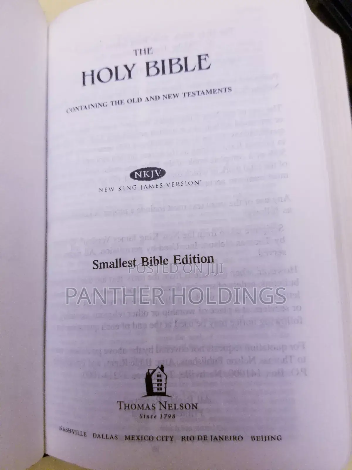 The Smallest Bible (Black, Snap Flap Closing) Leather Bound