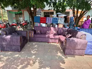 L Shape Sofa Full Set Made of ማለዳ Hd#1 Sponge Qlty Wood Mate