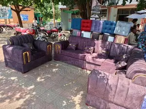L Shape Sofa Full Set Made of ማለዳ Hd#1 Sponge Qlty Wood Mate