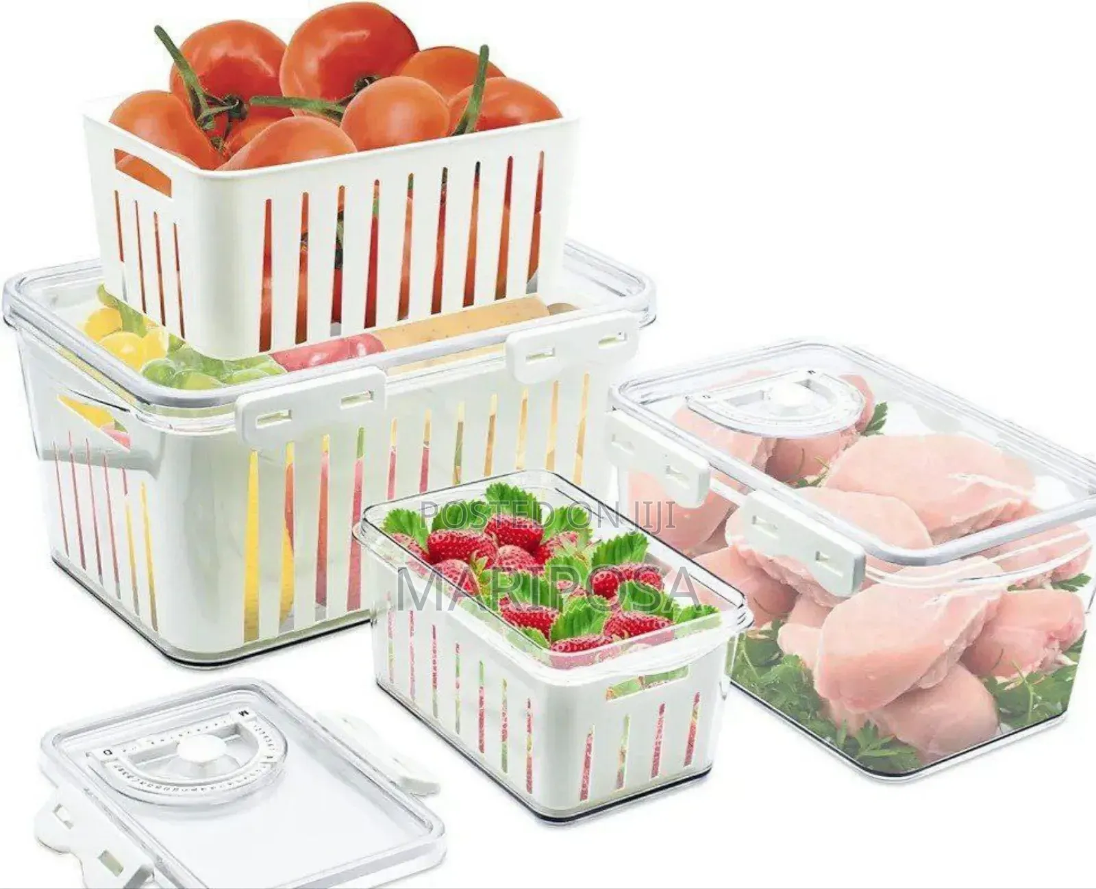 4 Refrigerator Food Storage Box