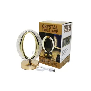 Photo - Unique Shape Rechargeable Crystal Table Lamp