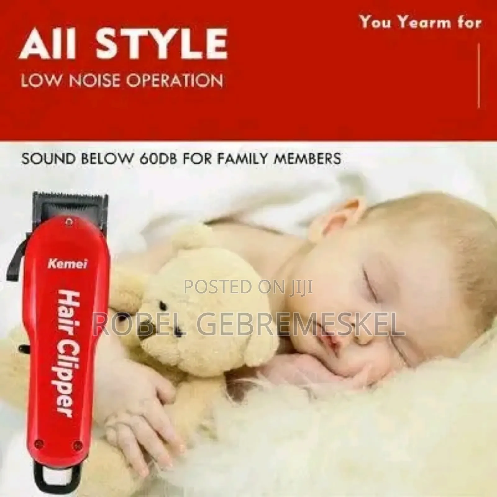 Kemei Km2609 Barber Powerful Hair Clipper Professional