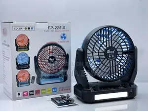 Solar Rechargeable Bluetooth Radio + 3-Speed Cooling Fan