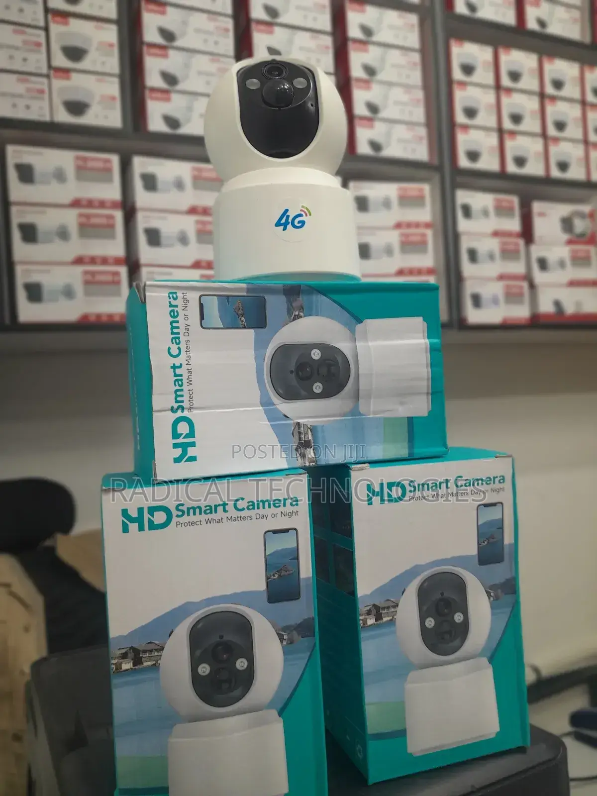 4g በ ሲም የሚሰራ ቻርጁ 30 ቀን የሚቆይ 360° Security Camera