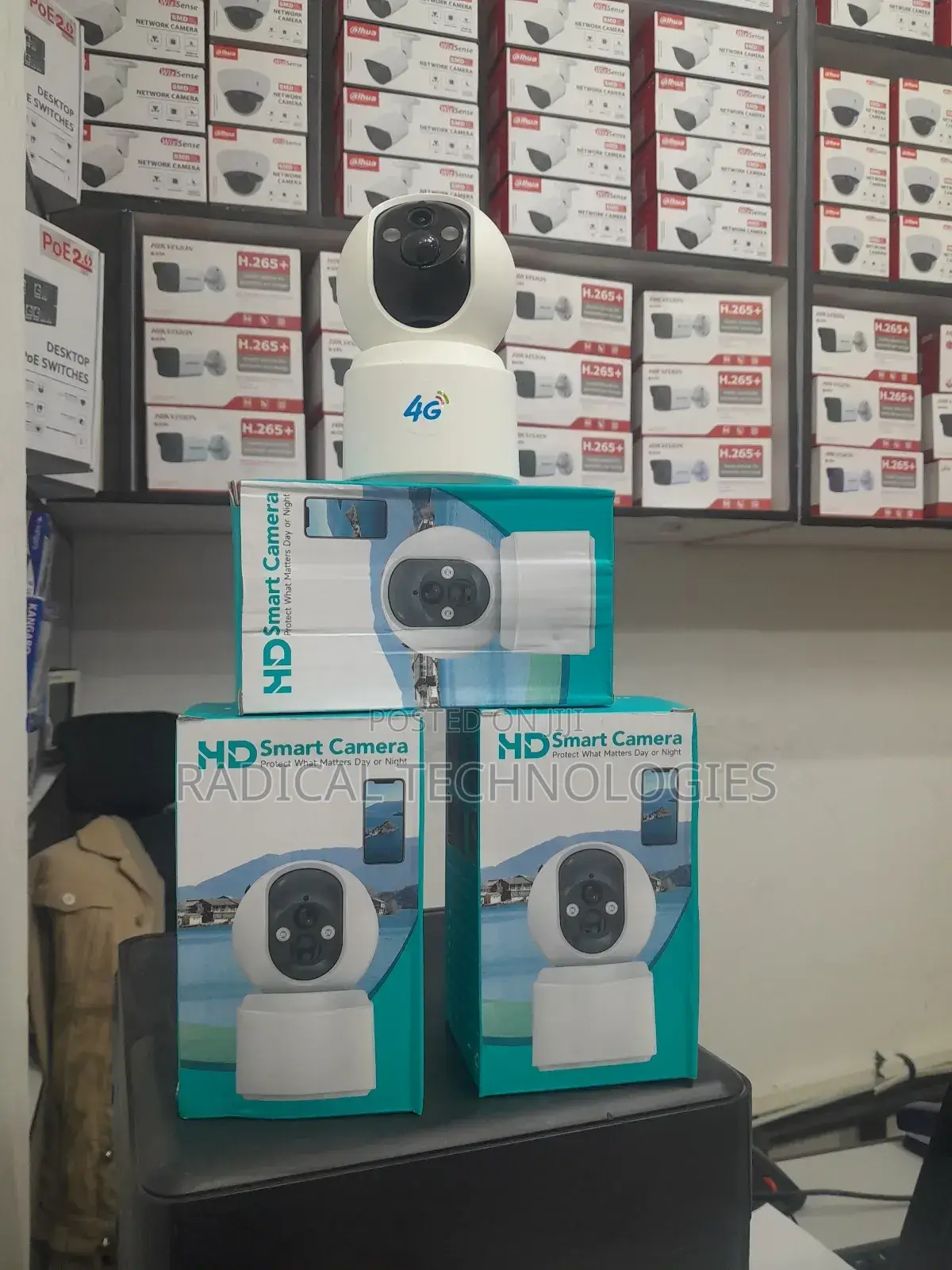 4g በ ሲም የሚሰራ ቻርጁ 30 ቀን የሚቆይ 360° Security Camera