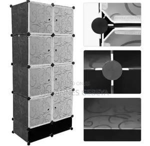 Photo - Plastic and Metal Cubic Cloth Cabinet