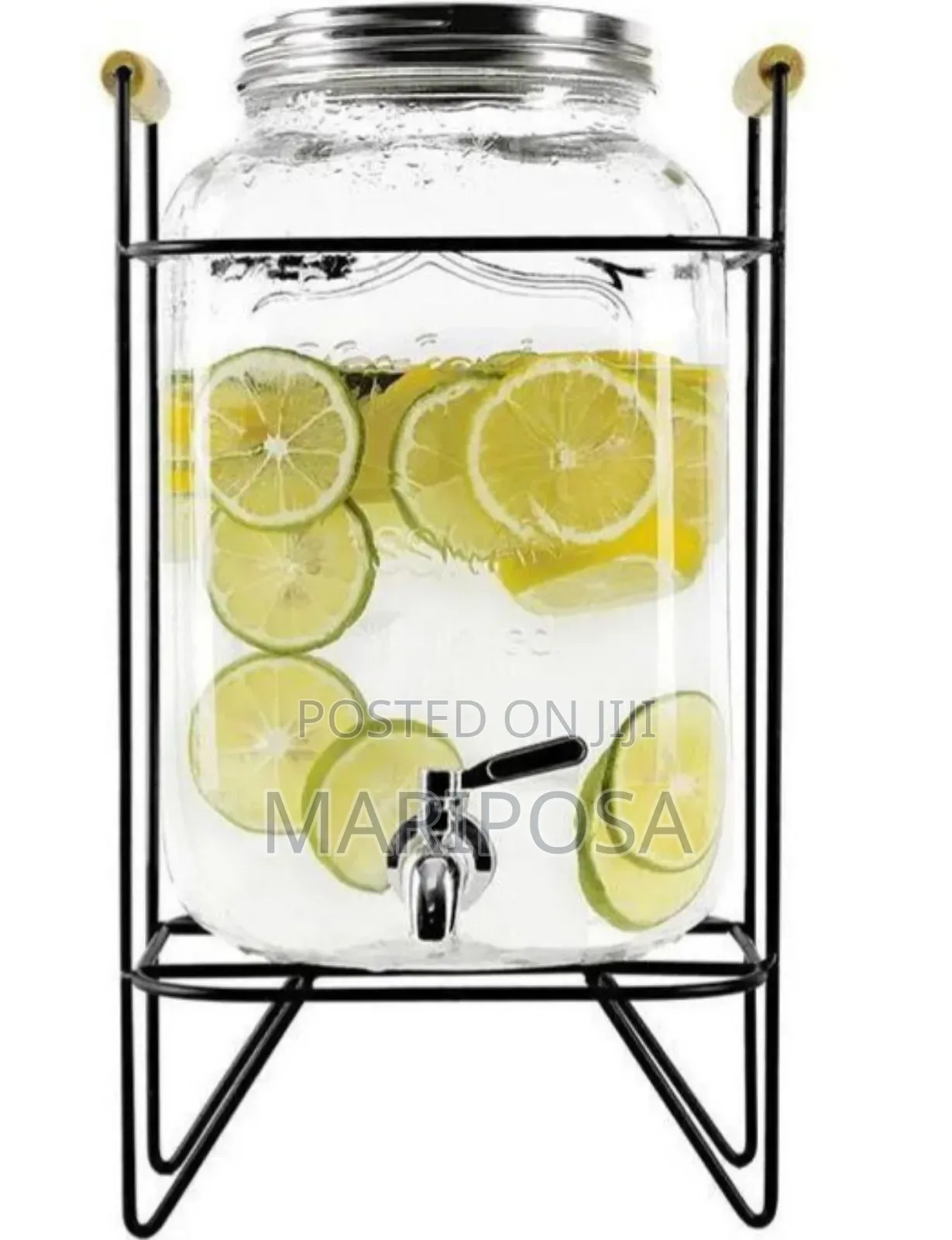 Glass Dispenser Jar With Rack