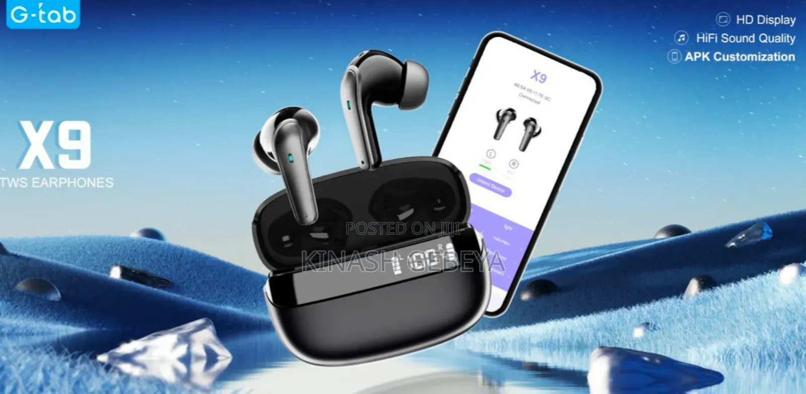 G Tab X9 High Quality Wireless Airpod