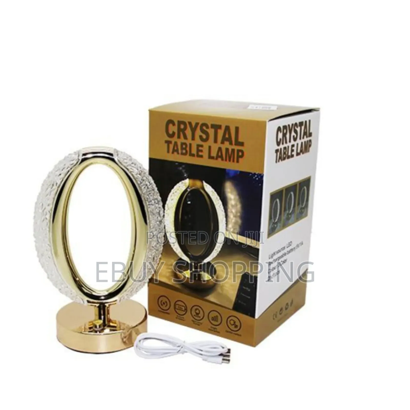 Rechargeable Crystal Led Table Lamp – Touch Control