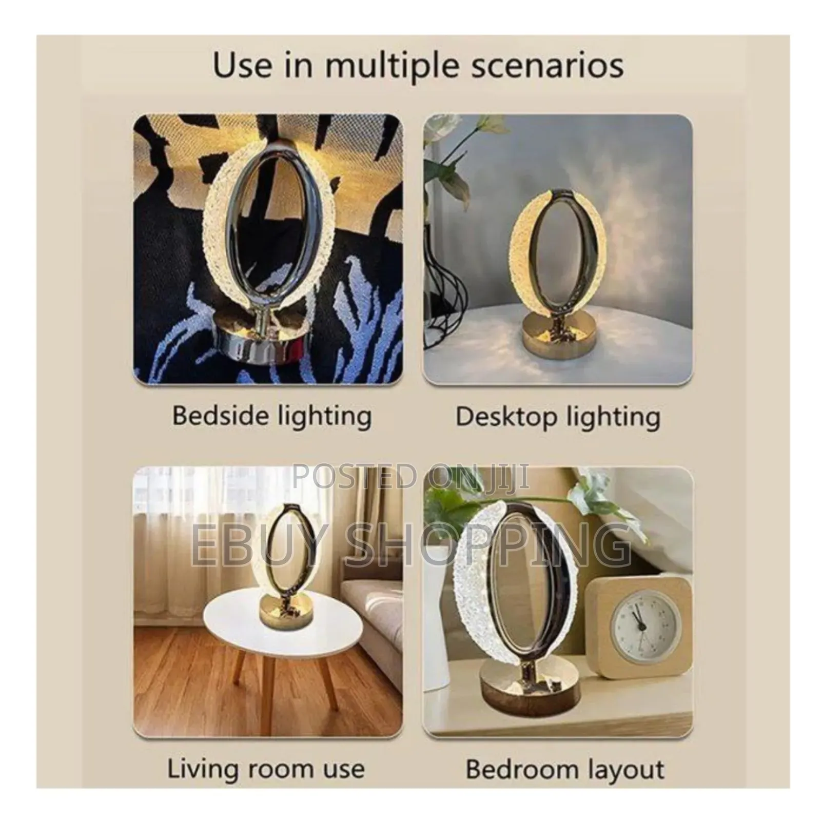 Rechargeable Crystal Led Table Lamp – Touch Control