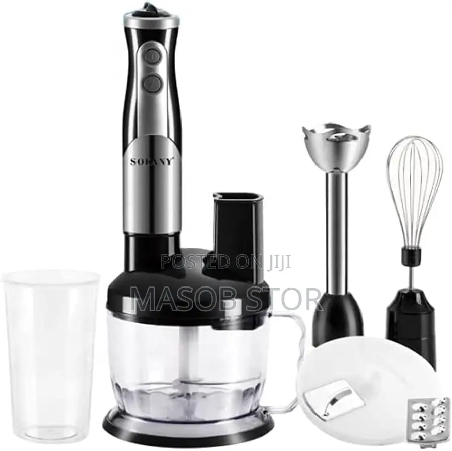Sokany 8 In 1 Hand Blender/ ጁስ፣ሽንኩርት፣ ስጋ እና አትክልቶችን ይፈጩበታል