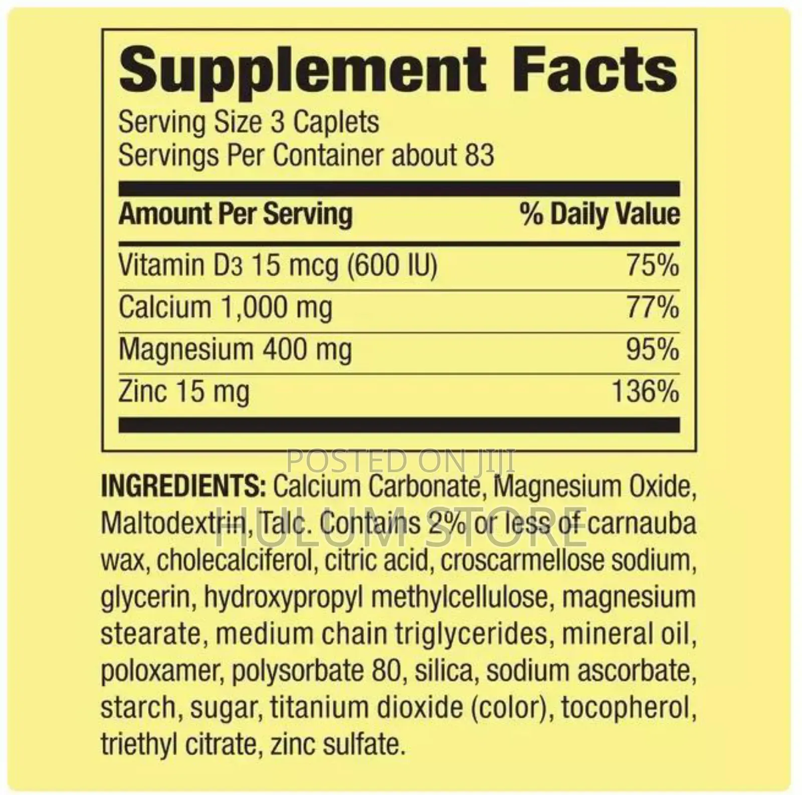 Spring Valley Calcium, Magnesium Zinc Plus Vitamin D3