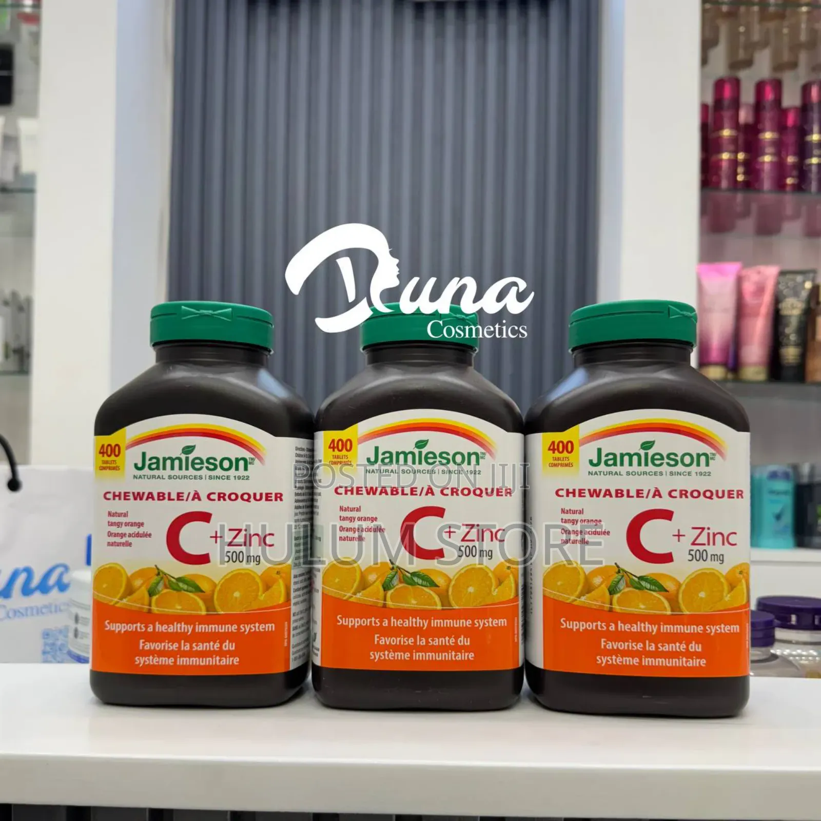 Jamieson Chewable Vitamin C + Zinc 500mg